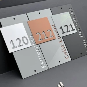 House Number Sign MULTI COLOR Personalized Modern Address Plate Custom Home - Picture 1 of 24