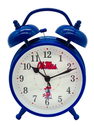 Ole Miss Rebels Colonel Reb Vintage Alarm Clock by Eagles Wings-NIB Cover