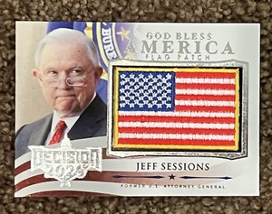 JEFF SESSIONS 2020 LEAF DECISION FLAG PATCH CARD FORMER U.S. ATTORNEY GENERAL