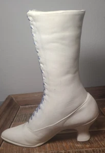 Jarrón jardinera de cerámica con cordones estilo victoriano blanco de 10" de alto - Imagen 1 de 12