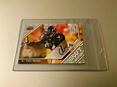 2009 Upper Deck Draft Edition Auto Clint Sintim #145 Rookie Auto RC - Image 1 of 2