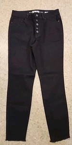 Rewash Womens Juniors Sz 11, 31x27 Black Stretch Jeans High Rise - Picture 1 of 15
