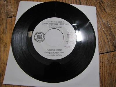 FLAMING EMBERS - LET'S HAVE A LOVE-IN WHITE LABEL PROMO RIC TIC 7" SINGLE RT 129 - Image 1 of 2