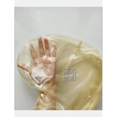 Transparent Latex Rubber Hood with Breath Control Hole Feel Suffocation Mask US - Image 1 of 4