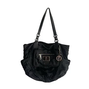 Juicy Couture Purse Women's Black Nylon Big Tote Bag Y2K - Picture 1 of 10