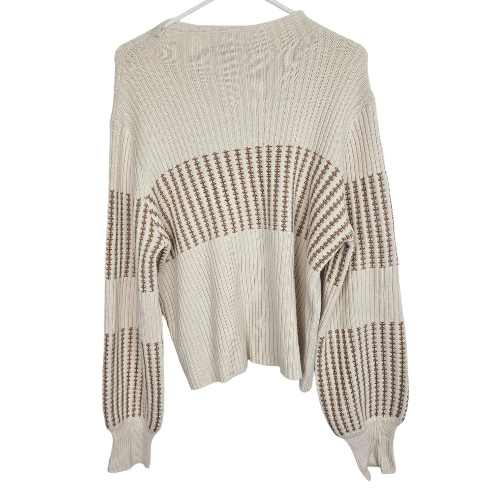 Suéter Suéter Tejido French Connection Mujeres L Bronceado Cuello Simulado Suéter Pullover Foto 1 de 4