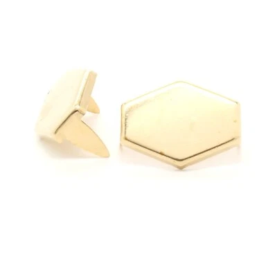 Hexagon Solid Brass Spots 3/4" 100 Pack NH0475-01 - Image 1 of 4