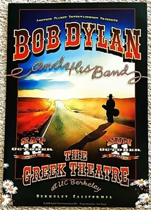 BOB DYLAN AND HIS BAND-2009 OFFICIAL CONCERT POSTER-GREEK THEATRE-UC BERKELEY - Picture 1 of 1