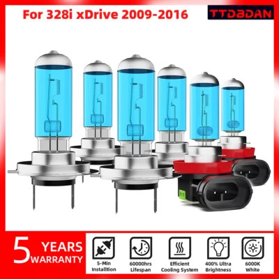 Halogen Bulb H7 H7 Headlight H11 Fog Light Bulbs For BMW 328i xDrive 2009-2016 - Image 1 of 4