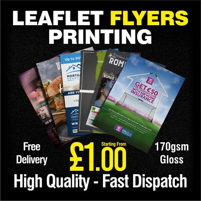 Leaflet Printing Digital Full Colour Flyer and Leafets A4 / A5 / A6 170gsm Gloss - Image 1 of 4