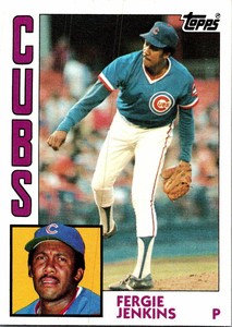 1984 Topps Baseball Card Fergie Jenkins Pitcher Chicago Cubs sk0822