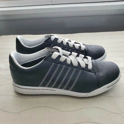 Zapatos de golf Adidas unisex tacos de cuero negro 675572 talla 4 para hombre/5 para mujer Foto 1 de 4