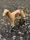 Vintage Collectible Dog Figurine Flocked Greyhound Cold Painted Cast Metal