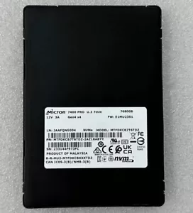 7,68 TB SSD MICRON 7400 pro U.3 7 mm 7680 GB generazione x4 FW:E1MU23S1 MTFDKCB7T6TDZ - Foto 1 di 1