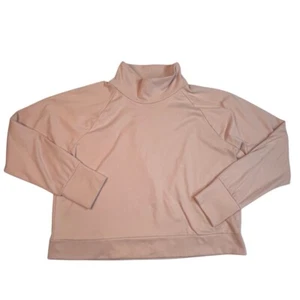 Maglione Kyodan donna XL rosa spazzolato tempo libero preppy cropped finto collo camicia - Foto 1 di 9