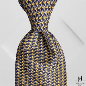 Valentino Mens 100% Heavy Silk Necktie ITALY Designer Geometric Smooth 57x4 - Picture 1 of 9