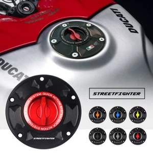 Motor Keyless Tank Caps Gas Fuel Cover for DUCATI STREETFIGHTER 1098 S 848 - Picture 1 of 12