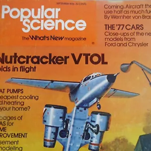 Vintage Popular Science Magazine September 1976 Nussknacker Vintage Marineblau Flugzeug - Bild 1 von 12