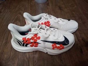 Size 10.5 - Naomi Osaka x NikeCourt Air Zoom GP Turbo HC Hibiscus Flowers W - Picture 1 of 10
