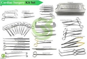 Cardiac Surgery Instruments Set Cardiology Surgical Vascular Instruments Kit - Picture 1 of 21