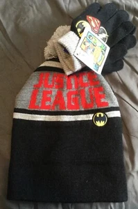 BOYS HAT AND GLOVES SET JUSTICE LEAGUE Color Black - Picture 1 of 3
