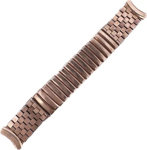 Vintage 17,5mm Kreisler Herren Armbanduhr Band 10k Gold Filled Half Brick Stretch - Bild 1 von 4