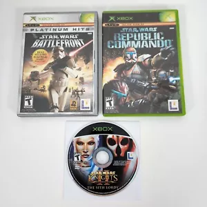 Star Wars Original Xbox Game Lot Republic Commando Battlefront Knights II Sith - Picture 1 of 3