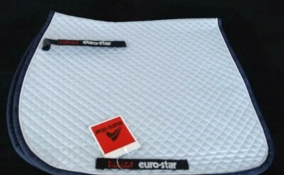 EUROSTAR Euro -Star Schabracke Satteldecke Sattelunterlage Pony Dressur DR, Hellblau, neu