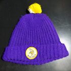 Vintage 70S Nfl Knit Winter Pom Beanie Minnesota Vikings Patch Hat Stocking Cap
