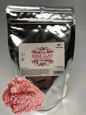 MACILLA ROSA ROSA Polvo Caolín Mascarilla Piel Cabello Natural Curativa Belleza Pura EE. UU. Foto 1 de 4