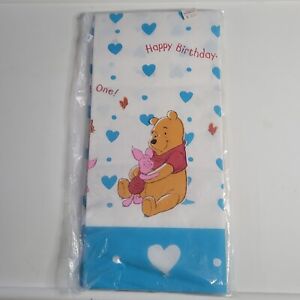Disney Winnie The Pooh Paper Table Cover For Birthday Size 54"x 89.25" Vtg 2001