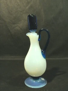 Murano Opalescent Art Glass 9" Cruet / Decanter, 1960's Fry Glass Reproduction - Picture 1 of 6