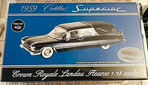 Cadilac Crown Royal 1959 coche fúnebre, Precision Sunset Coach, 1/18, negro, nuevo, raro - Imagen 1 de 21