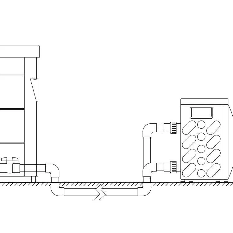 AWT Wärmepumpe Anschluss-Set 5m Flexrohr Hartverrohrung Grad Bogen - Bild 1 von 1