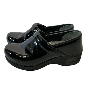 Dansko Clog XP 2.0 Black Patent Leather Comfort Slip On 37W US 6.5-7 WIDE - Picture 1 of 11