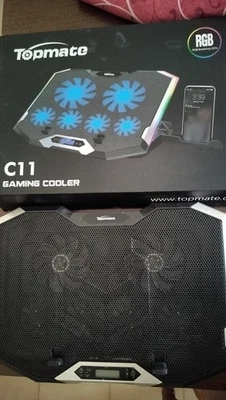 Base raffreddamento PC laptop notebook portatile Topmate C11 gaming cooler RGB - Immagine 1 di 4