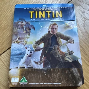 TINTIN THE SECRET OF THE UNICORN Blu RAY STEELBOOK PLEASE READ NOTES - Picture 1 of 6