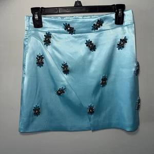 Dee Dee Satin Aqua Jeweled Skirt size S – Homecoming – Glam - Picture 1 of 7