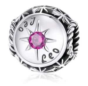 Genuine S925 Charm Bead Zodiac LEO Birthstone - Picture 1 of 1