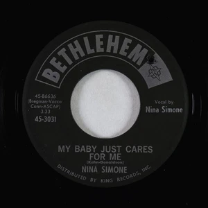 R&B Soul 45 - Nina Simone - My Baby Just Cares/He Needs Me - Bethlehem VG+ - Picture 1 of 2