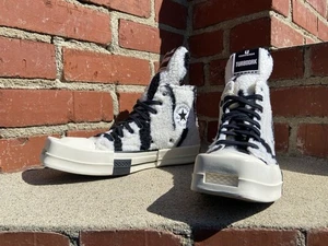 Rick Owens x Converse DRKSHDW Turbodrk Sherpa-Sneaker mit Zebramuster Damengröße 9 - Bild 1 von 19