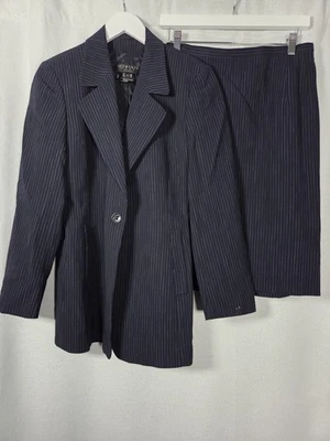 Conjunto de traje chaqueta falda vintage Escada Elements azul marino 2 piezas talla 38/40 8/10 Foto 1 de 4