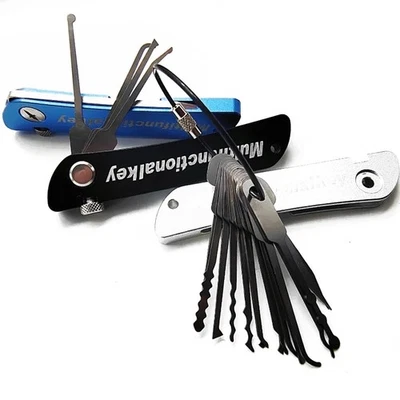 21Pcs Stainless Steel Portable Key Practice Set Professional Key Door Open Tools - Image 1 of 4