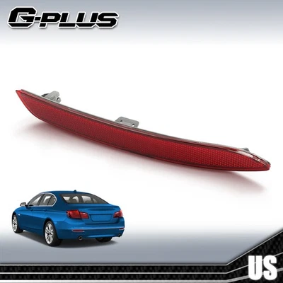 Fit For 2011-2016 BMW 528i 535i 550i xDrive Rear Left Side Bumper Reflector Red Foto 1 de 4