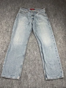 Vintage Levis 529 Jeans Men 33x32 Blue Light Denim Low Rise Straight Y2K Tag - Picture 1 of 7