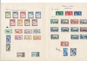 Falklands Is &/or Dependencies GVI stamps to 1sx3 RSW MM hinged on 2leaves i375 - Picture 1 of 1