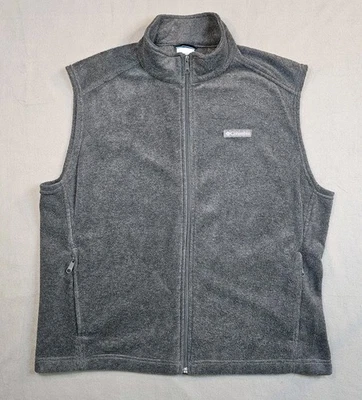 Chaleco polar Columbia para hombre XL gris cremallera completa con bolsillos ropa exterior activa Foto 1 de 4