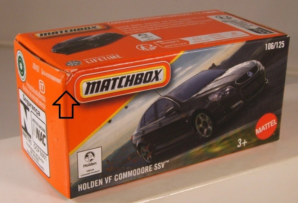 MATCHBOX POWER GRABS #106 Holden VF Commodore SSV, 2025 iss. (IMPERFECT PACKAGE) - Image 1 of 1