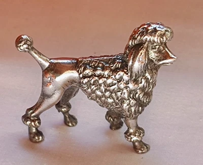 ARGENTO 800 BARBONCINO  cane  microfusione, figura, pesante - Immagine 1 di 4