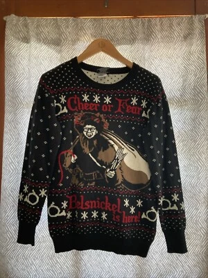 THE OFFICE Dwight Navidad Suéter Camisa Negra Belsnickel HOT TOPIC X SMALL Foto 1 de 4